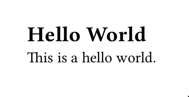 hello world typst